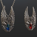 Necklace Magic Necklace Wizard Necklace Pendant Earrings Witch Necklace Games Necklace 3d model