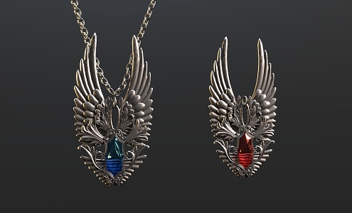 Necklace Magic Necklace Wizard Necklace Pendant Earrings Witch Necklace Games Necklace 3d model