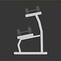 Multi Layered Metal Dumbbell Rack For Household Gym Storage With Weights