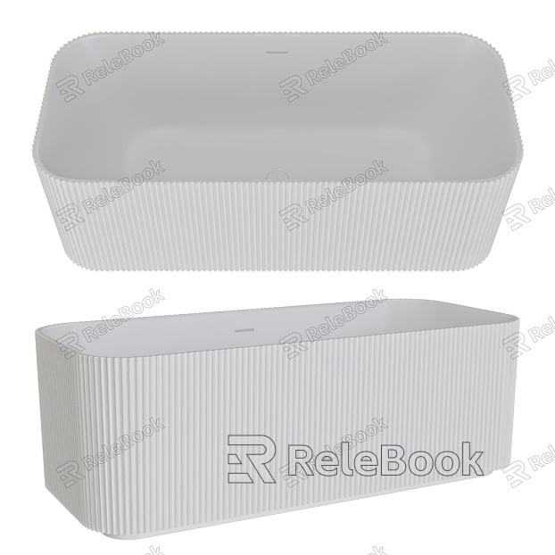 Acount square pattern ceramic bathtub 18w model