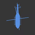 Sleek Modern Black and Red Helicopter Exterior with Rotors and Window Details