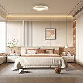 Modern Bedroom Interior Design With Large Bed Nightstands And Area Rug