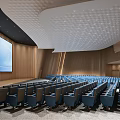 Modern Conference Hall Large Report Hall Concert Hall Report Hall Theater Performance Hall Report Hall Seat Ceiling Solid Wood Curved Surface Special-shaped Report Hall 3d model