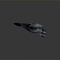 Futuristic Metallic Flying Vehicle With Sleek Blue Silver Finish And Aerodynamic Multi Wing Structure