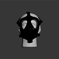 Modern Firefighting Equipment Gas Mask with Transparent Lenses and Black Body Design