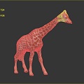 Giraffe Low Model Giraffe African Animal Toy Giraffe Muppet Toy Animal Cartoon Giraffe 3d model