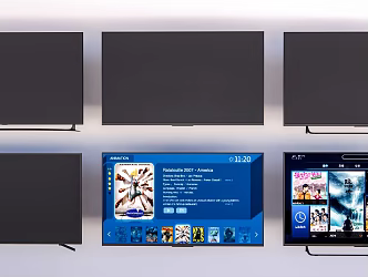 Modern TV Combination TV Display Wall-mounted TV 3d model