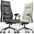 Ergonomic Black Leather Office Chair With High Back Armrests And Swivel Wheels