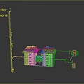 Industrial Communication Equipment With Tall Tower Panel Structure Connecting Cables And Control Unit