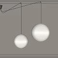 modern ball chandelier 3d model