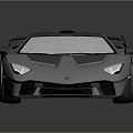 Gray Modern Sports Car With Sleek Design Rear Spoiler And Red Rims