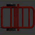 Red Metal Frame Hand Truck With Portable Design And Moving Wheels