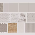 Textured Wall Panels In Neutral Tones With Diverse Patterns And Materials