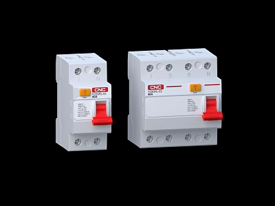 White Circuit Breaker Switch Panel With Red Buttons For Safety Protection 3d model