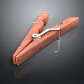 Wooden Household Clothespin With Metal Spring For Drying Clothes And Home Use