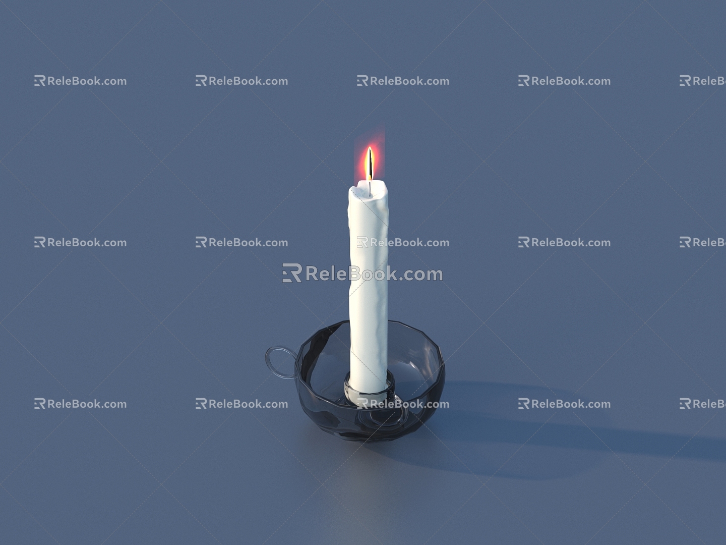 Candles burning candles 3d model