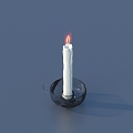 Candles burning candles 3d model