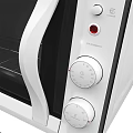 Miele White Electric Oven With Spacious Interior And Control Knobs 3d model