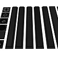 Black Vent Grilles And Covers With Various Shapes And Hole Patterns For Home Use