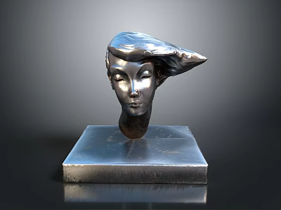 Metal Medical Device Human Head Model For Anatomical Teaching And Training 3d model Metal Medical Device Human Head Model For Anatomical Teaching And Training 3d model