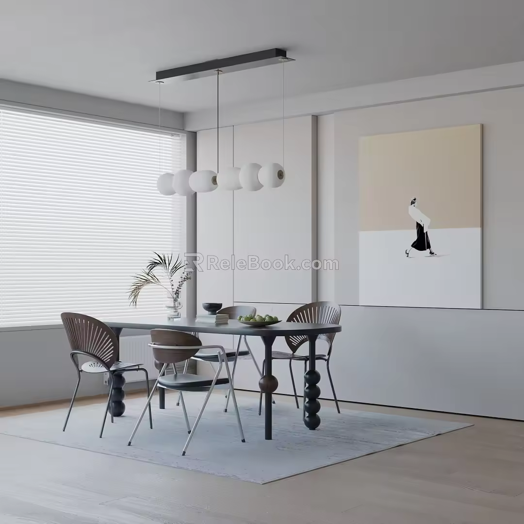 Modern table combination 3d model