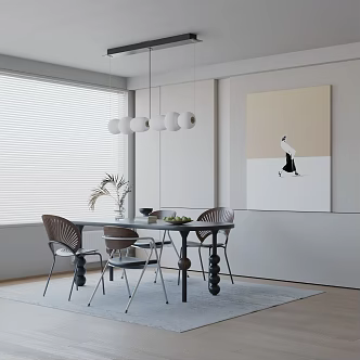 Modern table combination 3d model