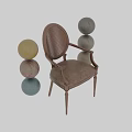 Elegant Leisure Chair With Wicker Backrest Padded Seat And Metal Frame Decorative Details