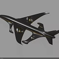 Blue Modern Airplane Model with Unique Design Sleek Shape and Shiny Finish