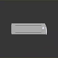 White Rectangular Object With Smooth Surface On Gray Background And Circular Button