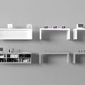 Modern Technology Showcase Booth Shelf 3d model