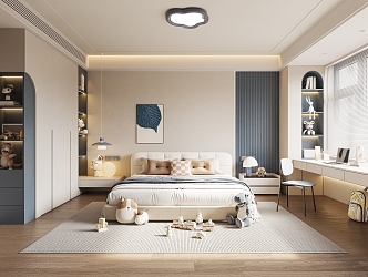 Modern Children's Room Boy's Room Bedroom 3d model