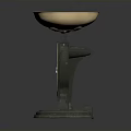 Stylish Household Decorative Metal Bowl With Black Vintage Base Design