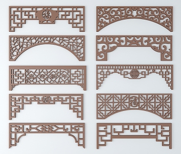 Chinese Style Hanging Ancient Pattern 3d model