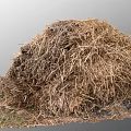 hay small garden hay heap hay heap grass weed wheat spike 3d model