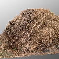 hay small garden hay hay heap hay heap grass weed wheat spike 3d model