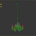 Classic Metal Chandelier Lighting Combination With Multiple Candle Lights And Smooth Reflection 3d model