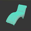 Elegant White Tufted Leisure Chair With Curved Design And Wooden Legs