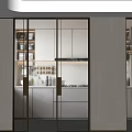 Modern Sliding Doors For Open Kitchen Interior With Glass Frames And Sleek Design