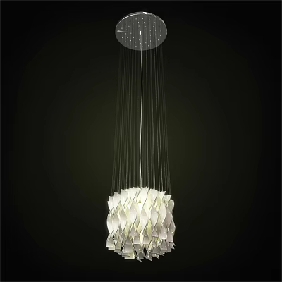 Modern Pendant Light With Layered Geometric Design And Soft Warm Illumination 3d model