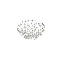 Star Shaped Crystal Chandelier With Multiple Hanging Star Pendants And Illuminated Design