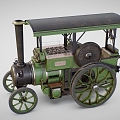 Steam tractor tractor steam engine car carriage non-motor vehicle vintage car 3d model