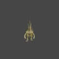 Realistic 3D Spinosaurus Dinosaur Model With Sailback And Green Yellow Skin