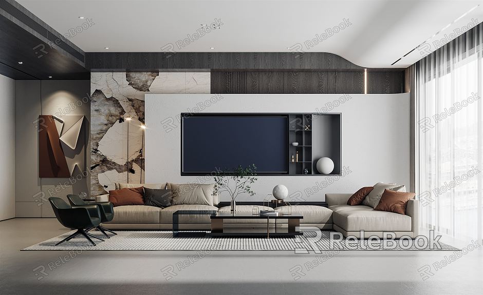 modern living room model