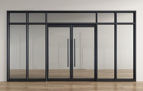 Glass Double Door Glass Door Entrance Glass Door Commercial Glass Door Shop Door 3d model