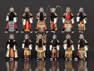 2D Peking Opera Character Sheng Dan Jing Mo Chou Lao Sheng Drama Role Local Drama 3d model