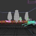 Dock Arcade Guangzhou Retro Street Sailing Ancient Antique 3d model