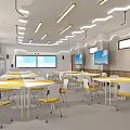 Modern Classroom Science Wisdom Classroom 3d model