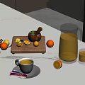 Lemonade Making Setup With Fresh Citrus Fruits Pitcher Cup And Juicer