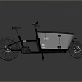 Modern Cargo Bicycle With Spacious Cargo Box Sturdy Frame And Practical Design For Urban Use 3d model