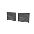 Textured Modern Background Wall With LED Strip Lights And Dark Frame